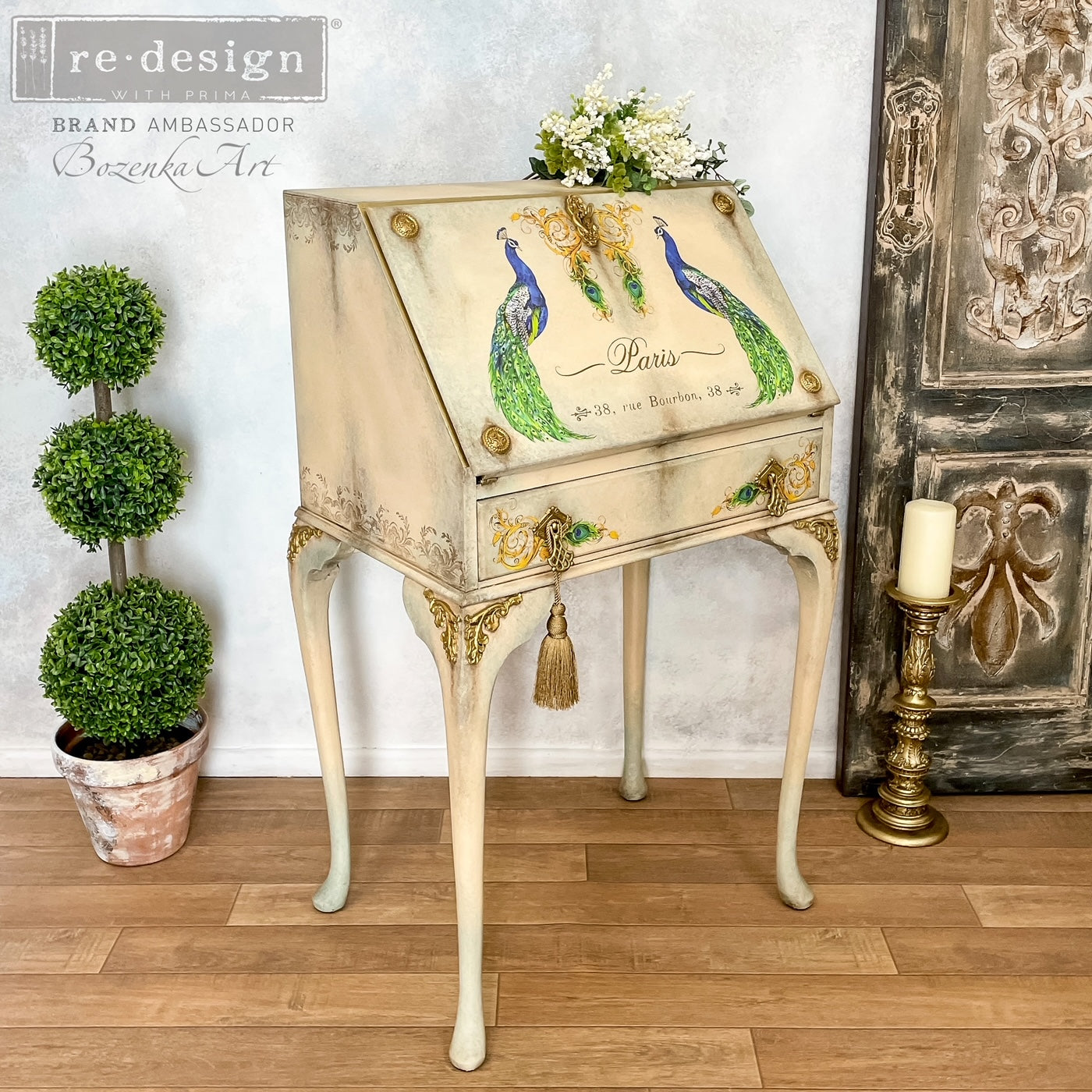 DECOR TRANSFERS® – PEACOCK PARADISE – 3 SHEETS, 6″X12″