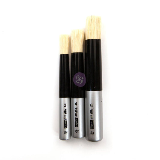 ART BASICS – DABBING BRUSH SET OF 3 – 3 PCS, SIZES 4.75″X0.75″, 4.75″X0.5″, 4.25″X0.375″