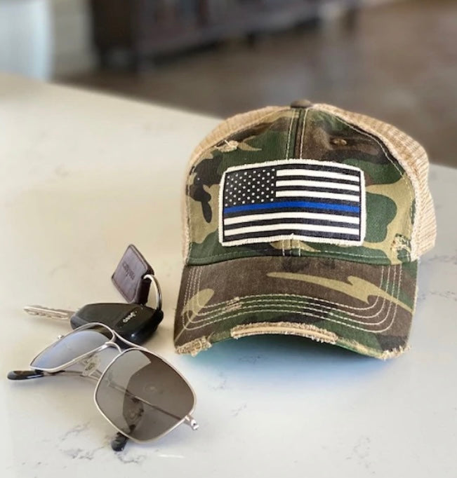 Super Cute Trucker Hat. Back the Blue.