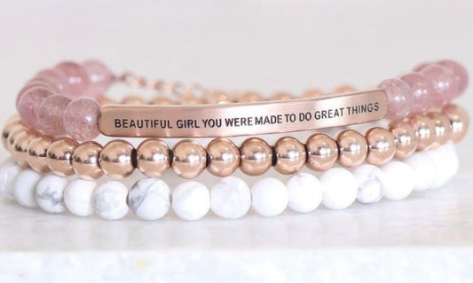 Inspire Me Bracelet - Beautiful Girl You Were Made To Do Great Things