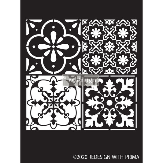 REDESIGN DECOR STENCILS® – COASTAL TILE – 9″X13.5″, 0.8MM THICKNESS