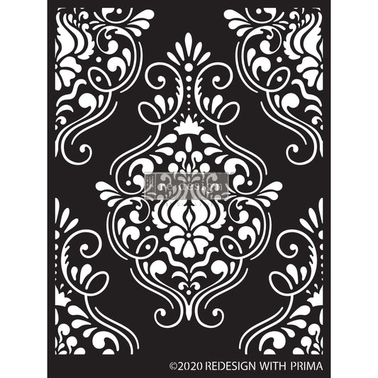 REDESIGN DECOR STENCILS® – FLOURISH EMBLEM – 9″X13.5″, 0.8MM THICKNESS