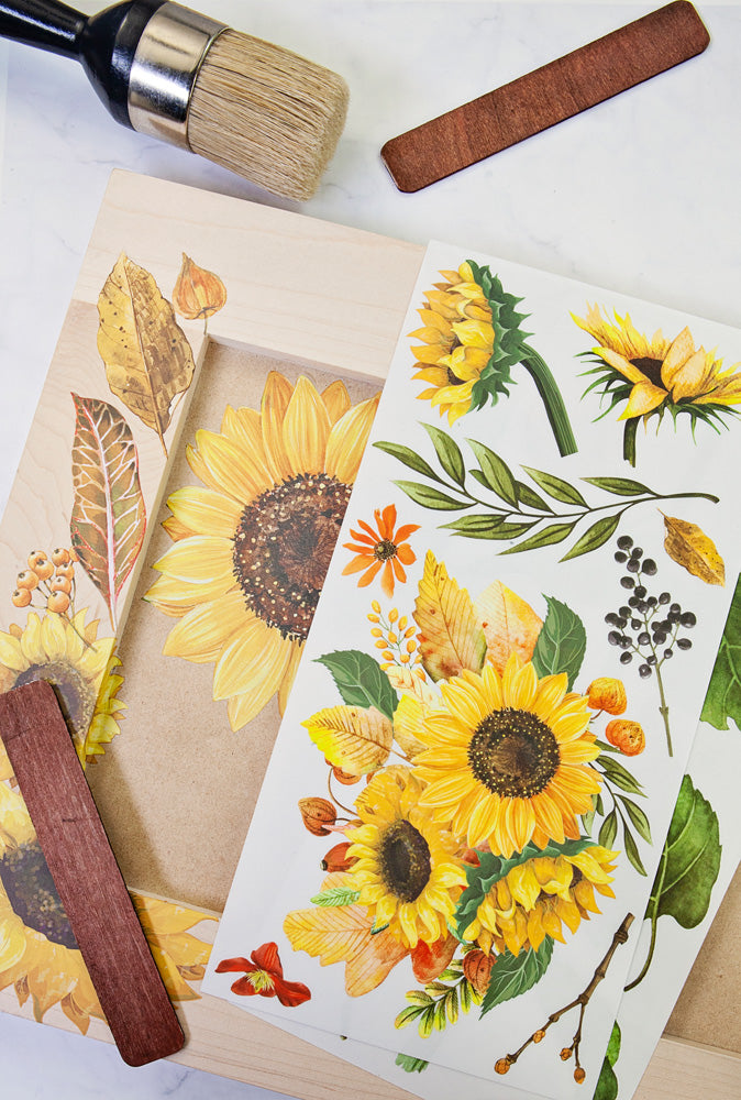 REDESIGN DECOR TRANSFERS® – SUNFLOWER AFTERNOON – 3 SHEETS, 6″X12″